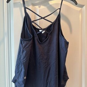 Women's Navy Blue Strappy Top